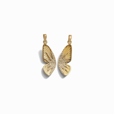 Awe Inspired Pendants Large / 14K Yellow Gold Vermeil Butterfly Wing Charm Set