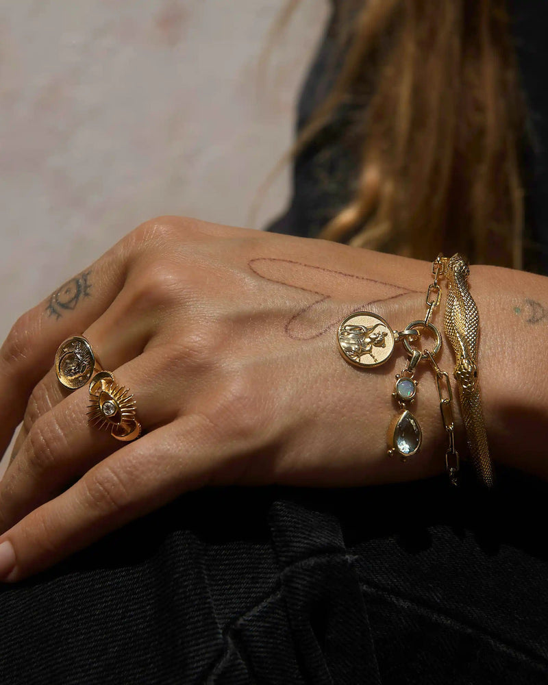 Awe Inspired Pendants Large / 14K Yellow Gold Vermeil Gemstone Talisman Amulet