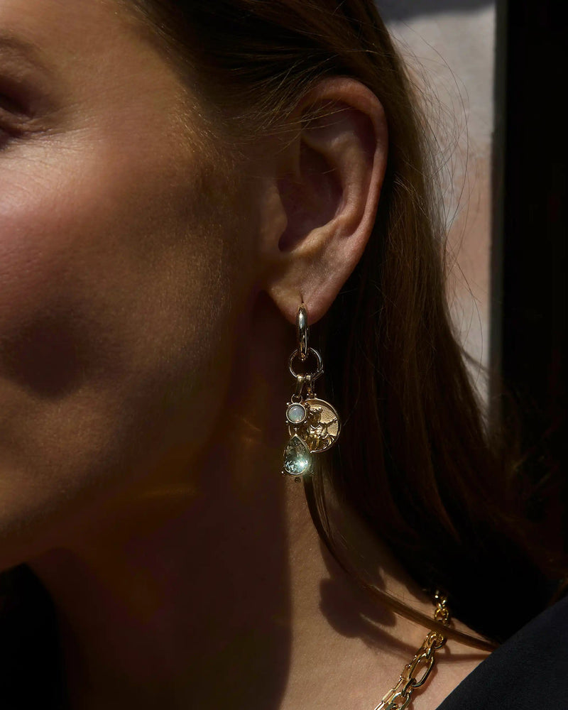 Awe Inspired Pendants Large / 14K Yellow Gold Vermeil Gemstone Talisman Amulet