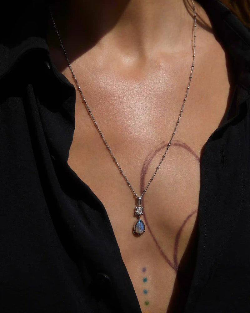 Awe Inspired Pendants Large / Sterling Silver Gemstone Talisman Amulet