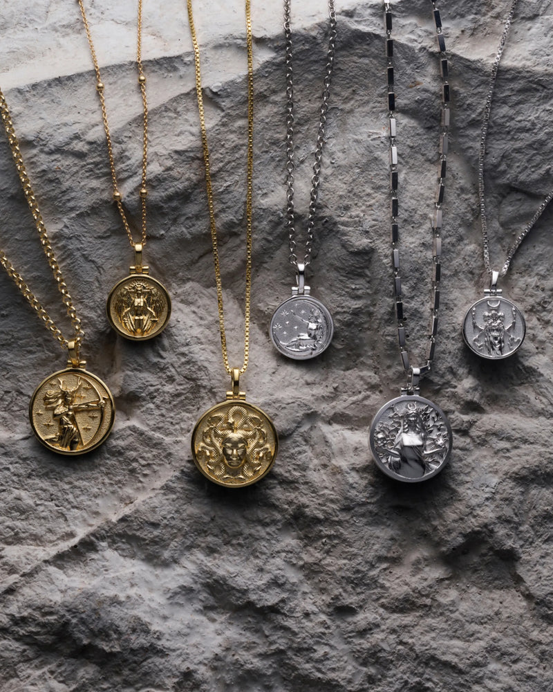 Awe Inspired Pendants Mini Goddess Coin Pendant