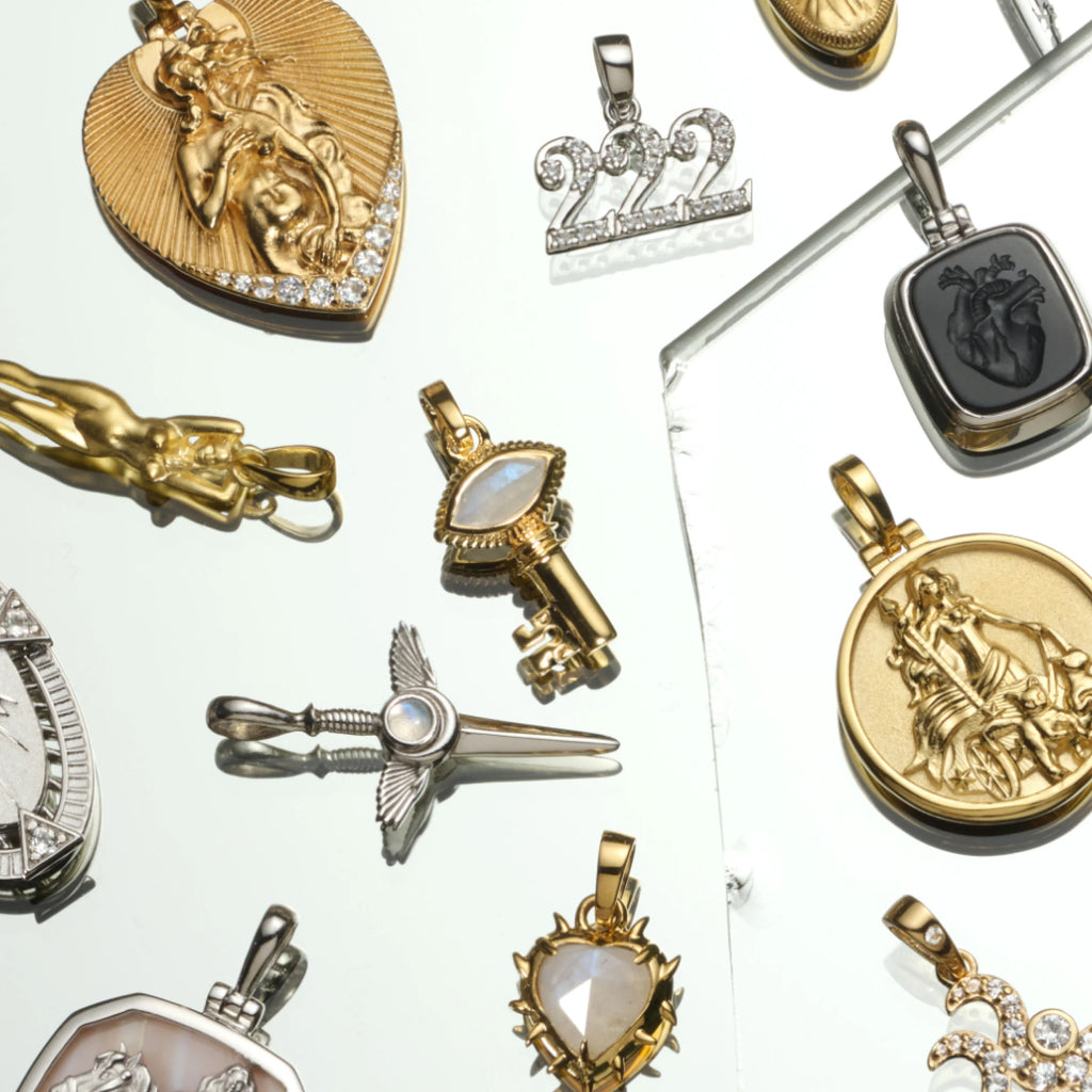 Awe Inspired Pendants Mini Moonstone Key Amulet