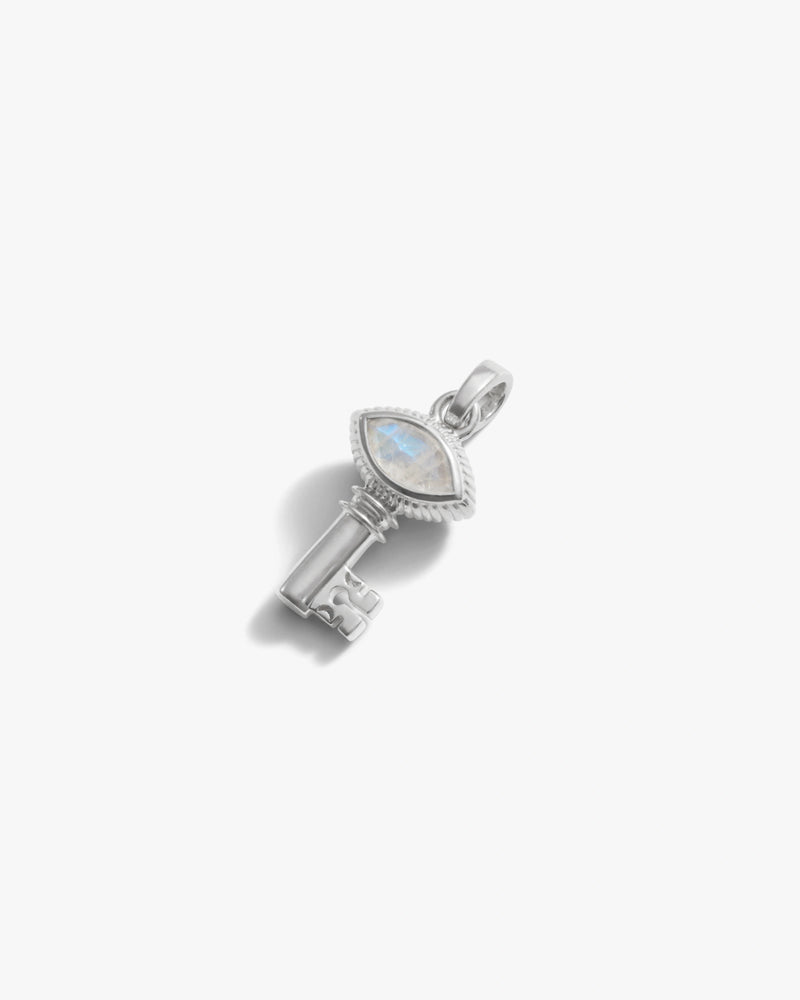 Awe Inspired Pendants Mini Moonstone Key Amulet