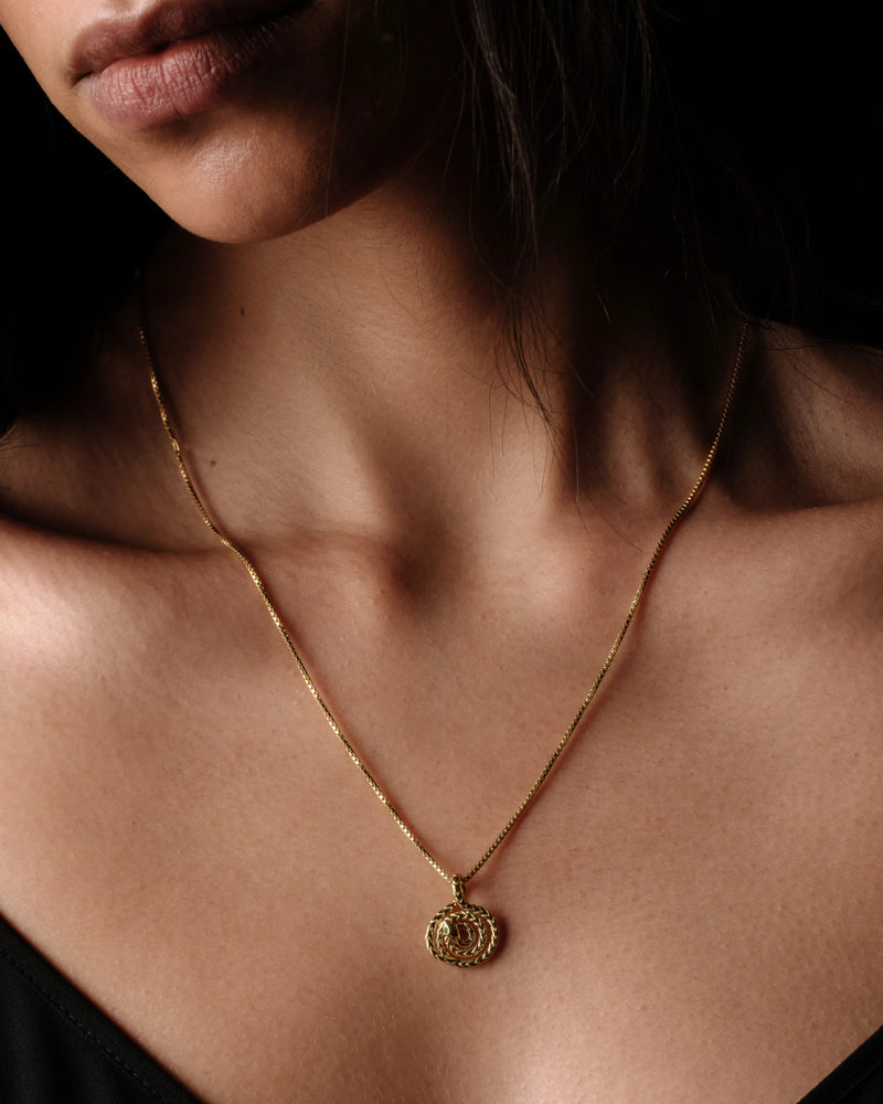 Awe Inspired Pendants Mini Spiral Snake Coin