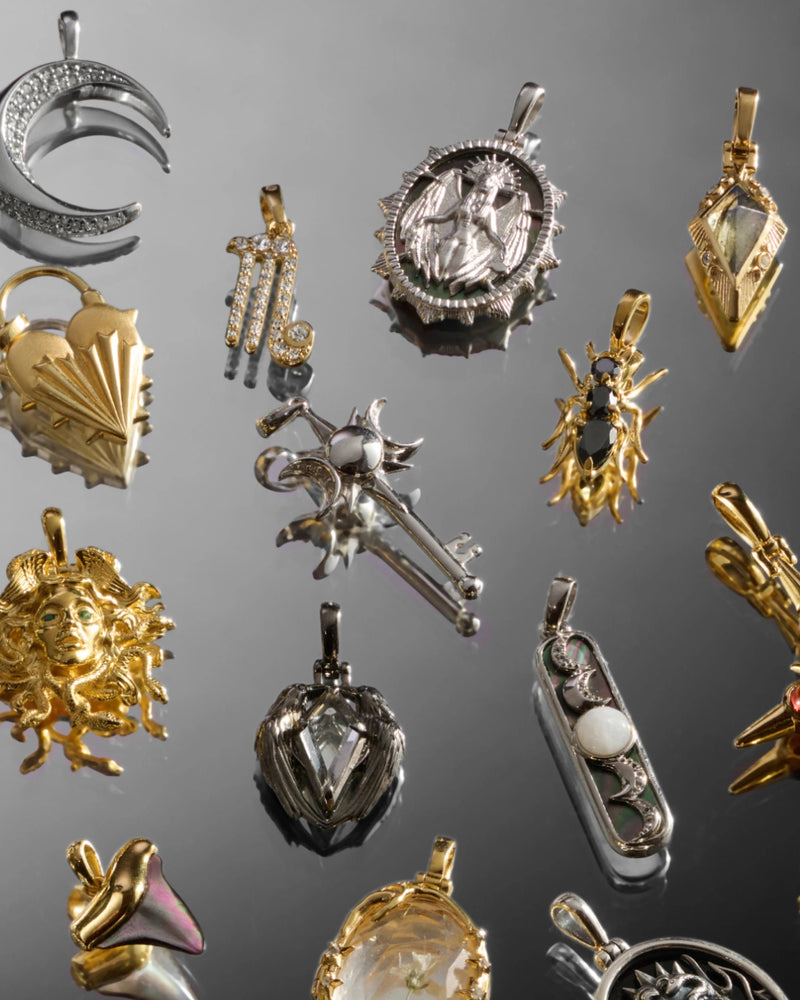 Awe Inspired Pendants Mini Triple Moon Key Amulet