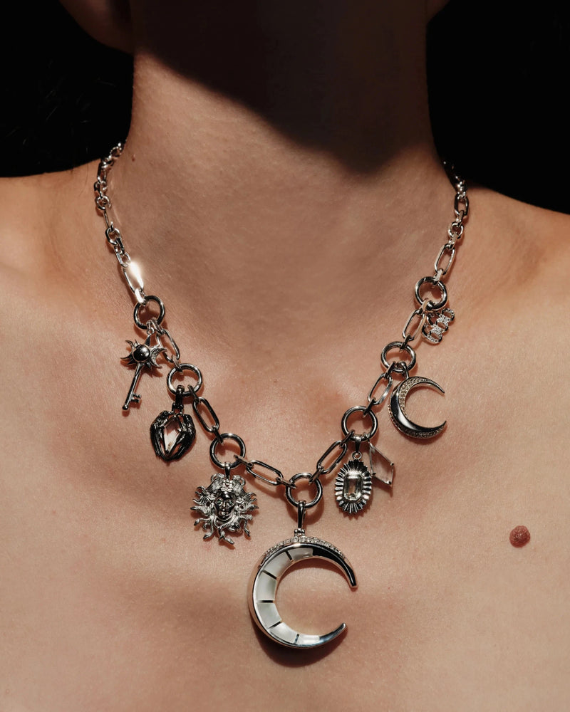 Awe Inspired Pendants Mini Triple Moon Key Amulet