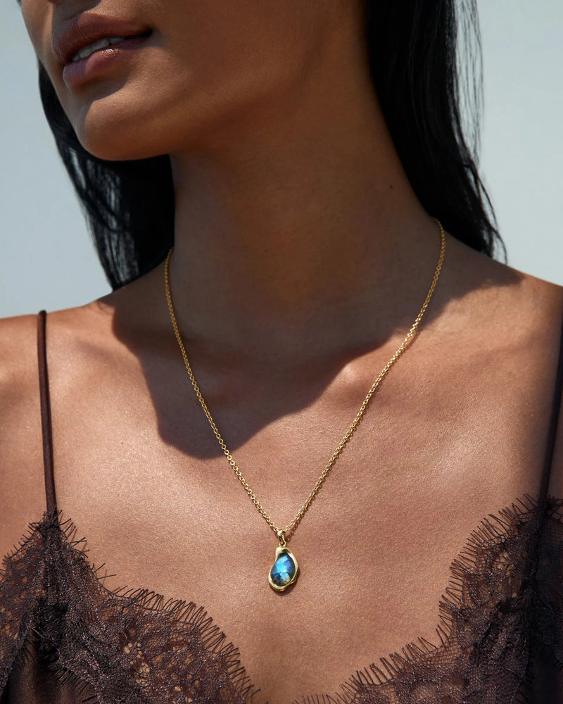 Awe Inspired Pendants Molten Gemstone Teardrop Pendant