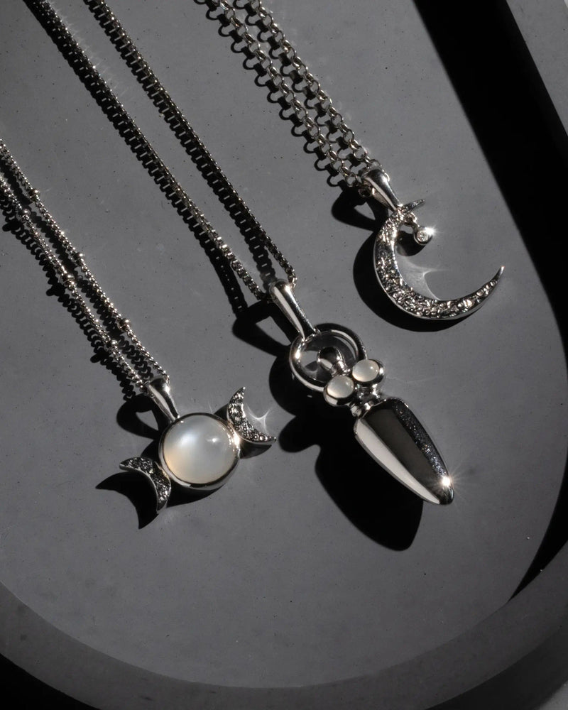 Awe Inspired Pendants Moonstone Goddess Amulet