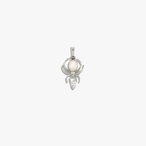 Awe Inspired Pendants Moonstone Spider Amulet