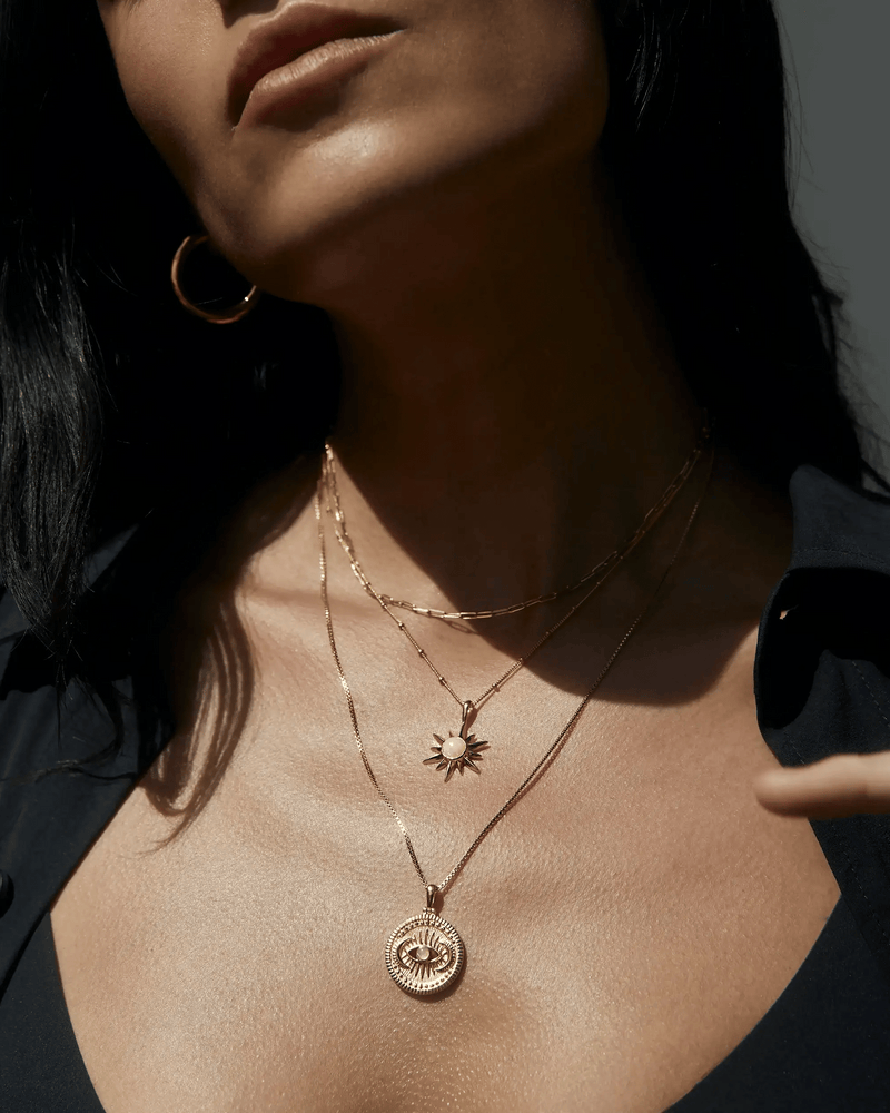 Awe Inspired Pendants Opal Sun Amulet