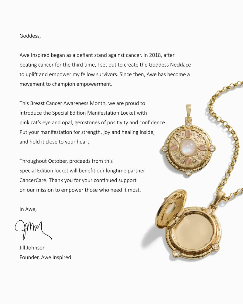 Awe Inspired Pendants Pink Manifestation Locket