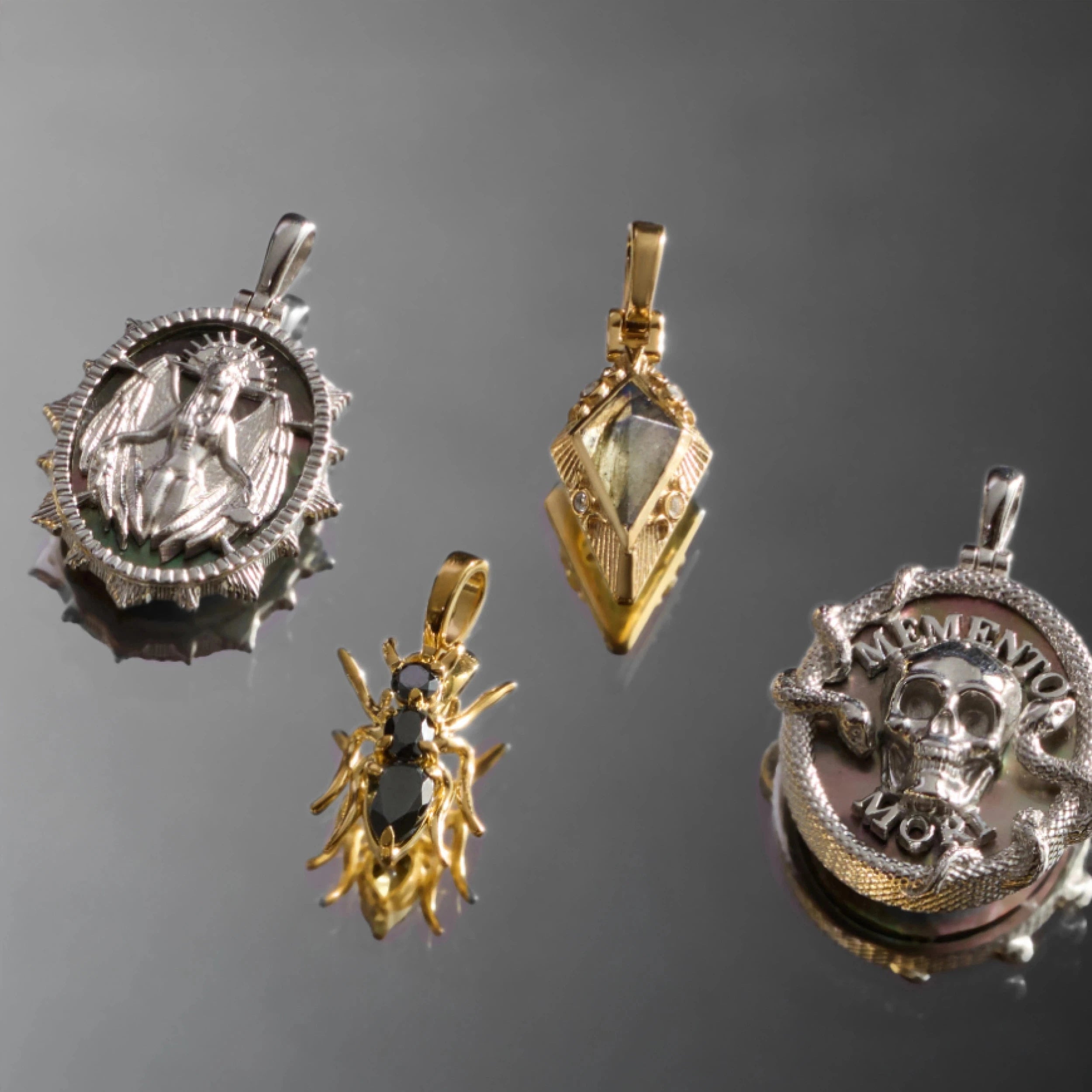 Awe Inspired Pendants Prism Triple Moon Amulet