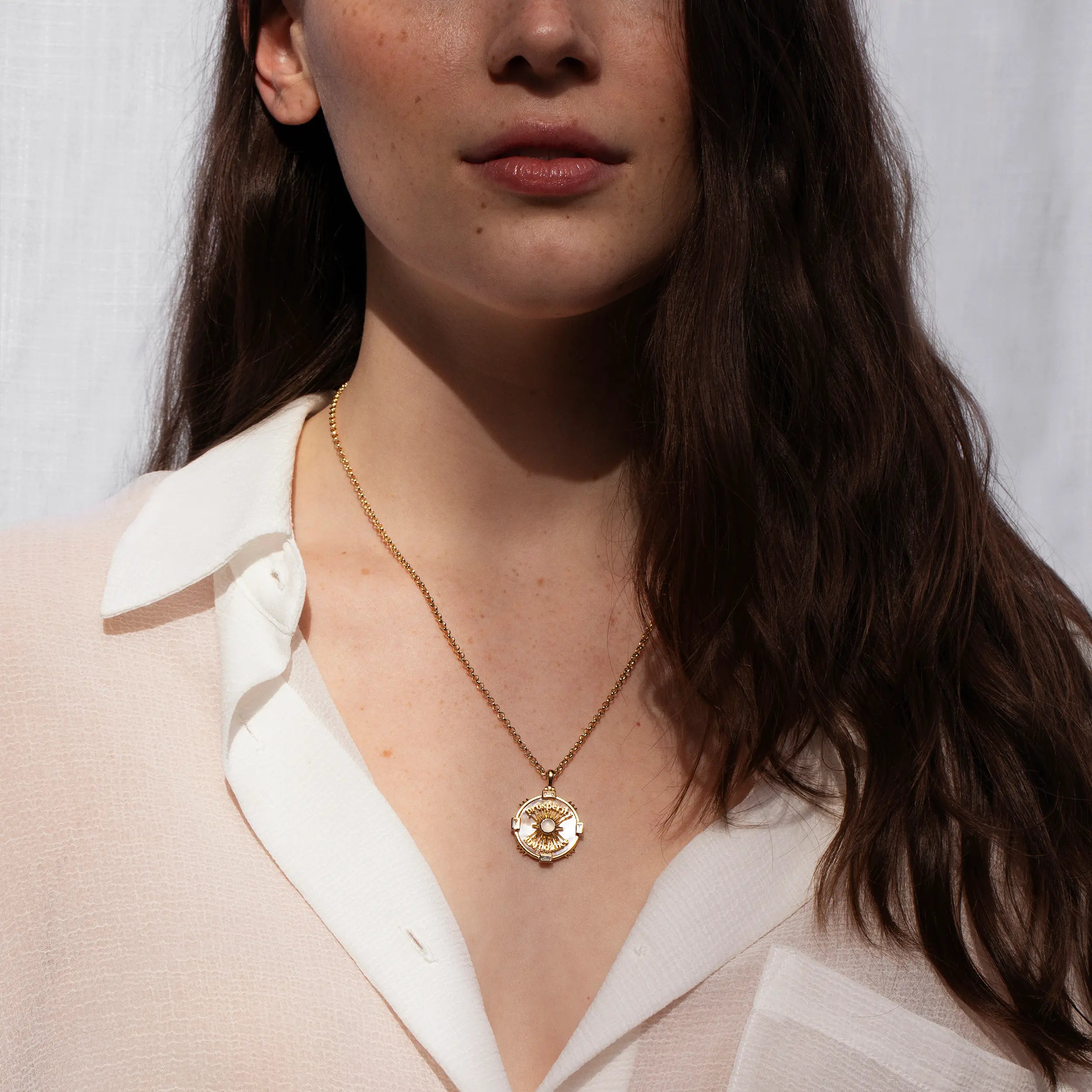 Awe Inspired  Necklaces Prosperity Affirmation Coin Necklace
