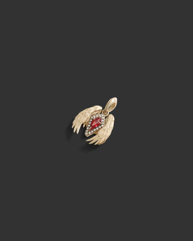 Awe Inspired Pendants Ruby Wing Amulet