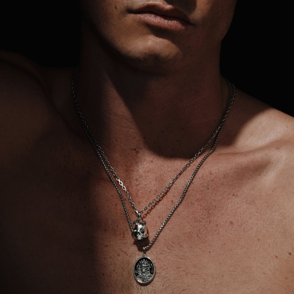 Awe Inspired Pendants Serpent Skull Pendant