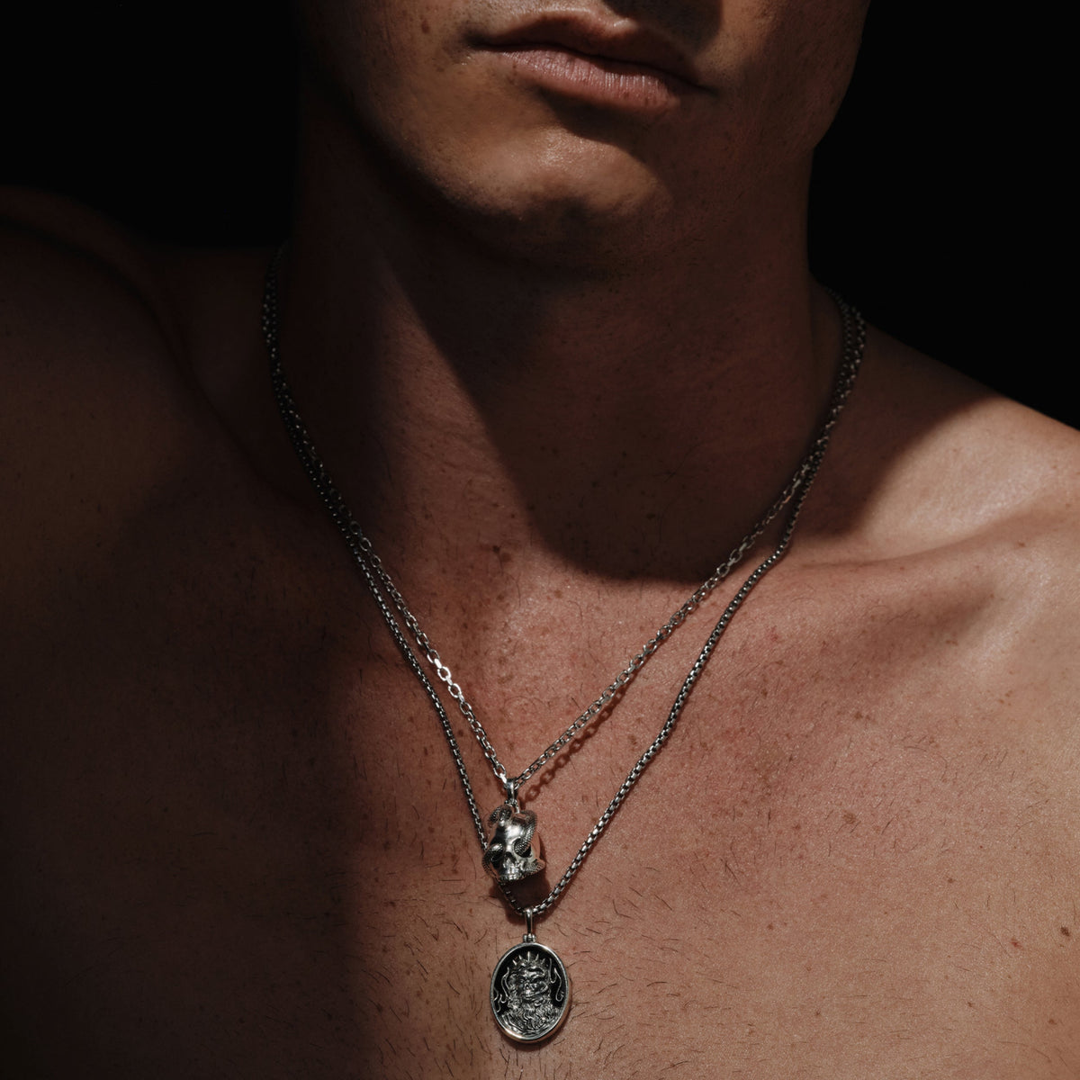 Awe Inspired Pendants Serpent Skull Pendant