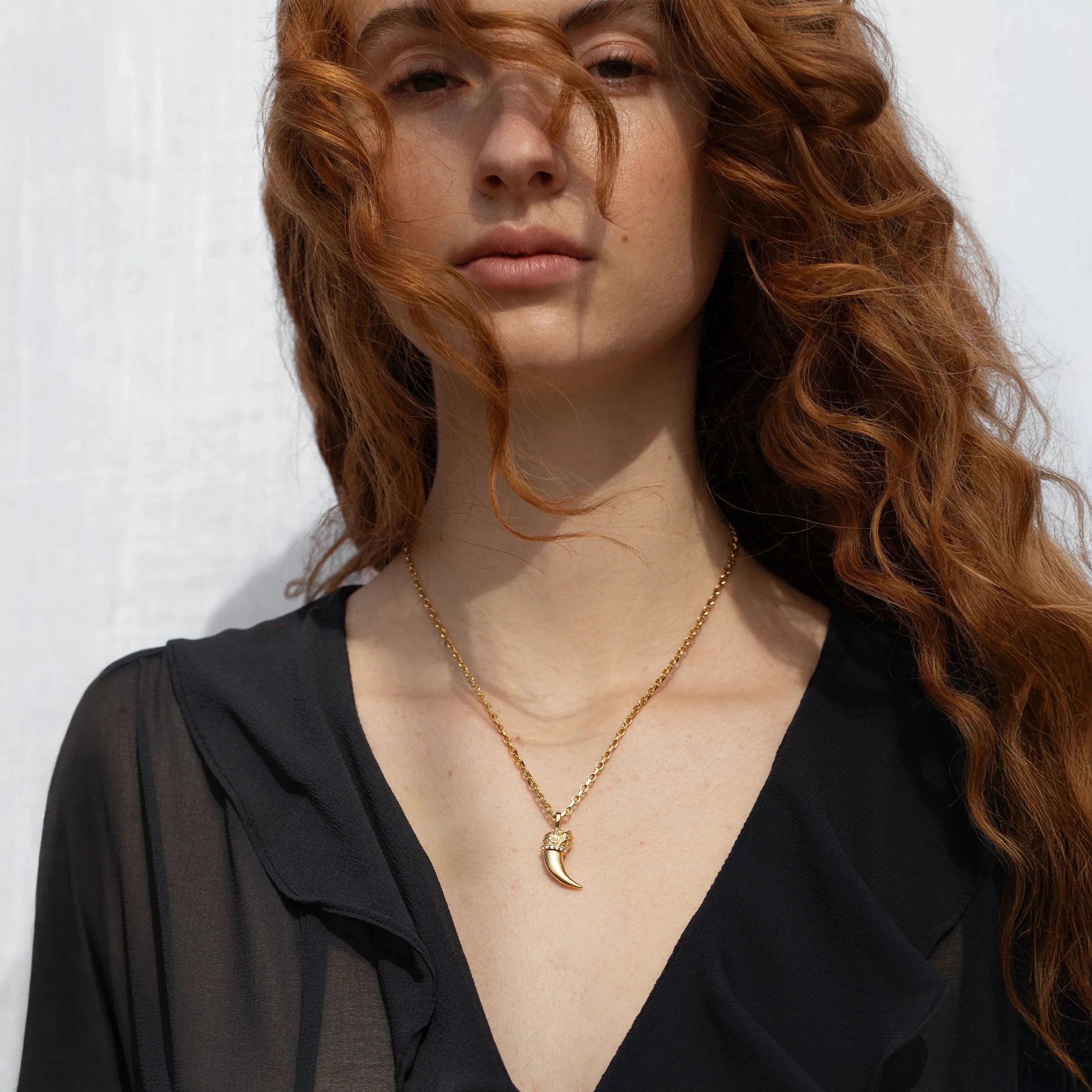 Awe Inspired  Necklaces She-Wolf Claw White Topaz Chain Necklace
