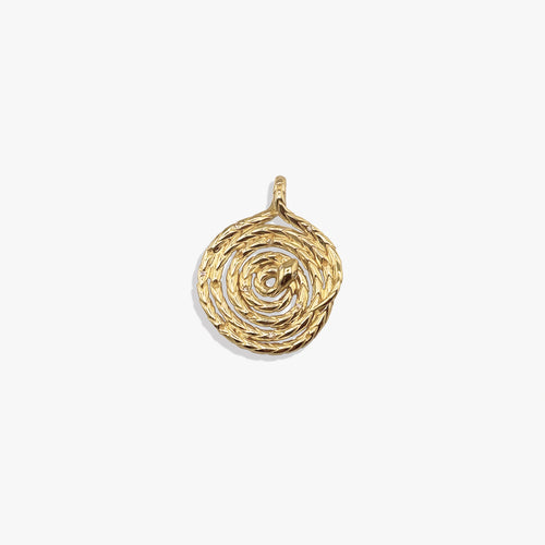 Awe Inspired Pendants Spiral Snake Coin