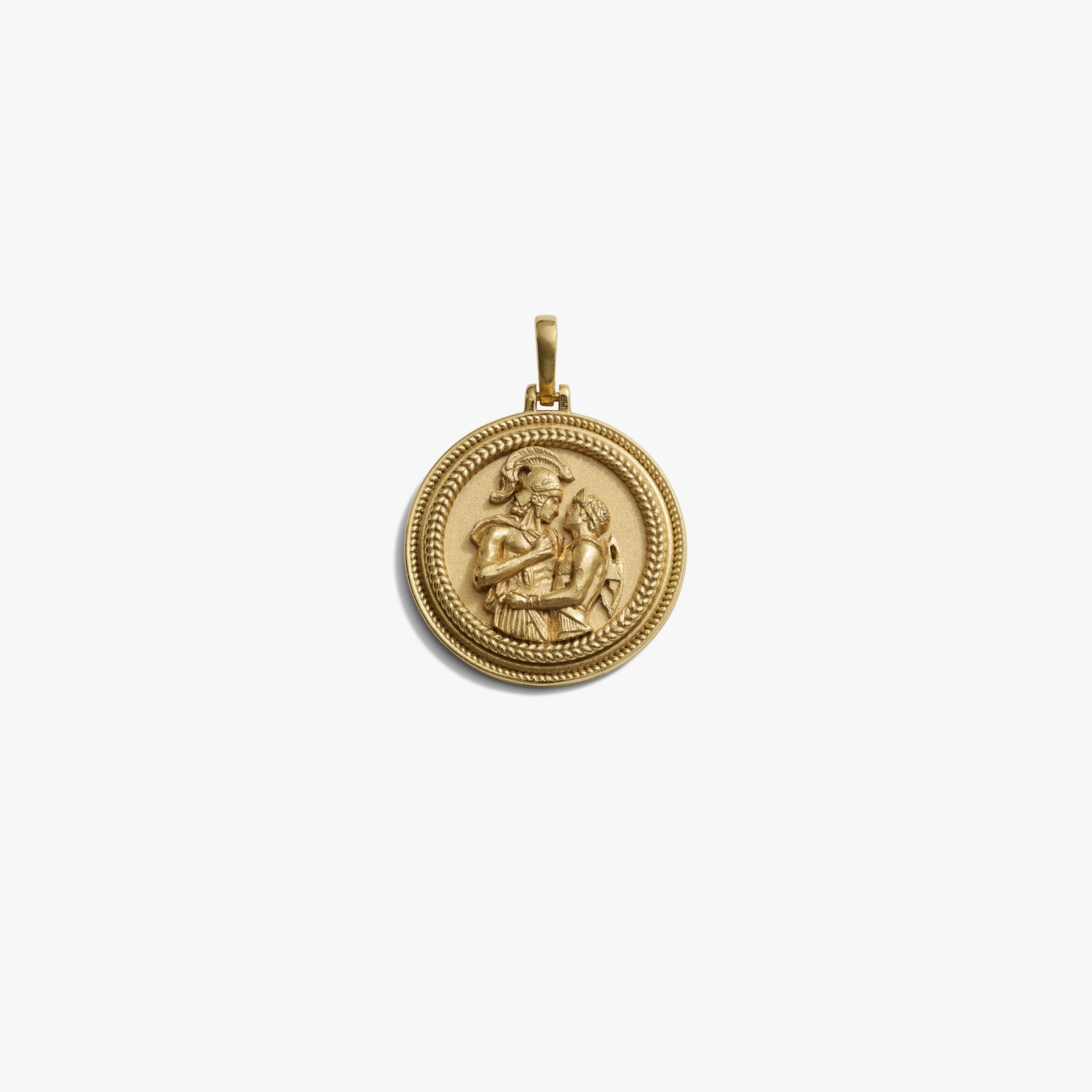 Awe Inspired Pendants Standard / 14K Yellow Gold Vermeil Achilles + Patroclus Pendant