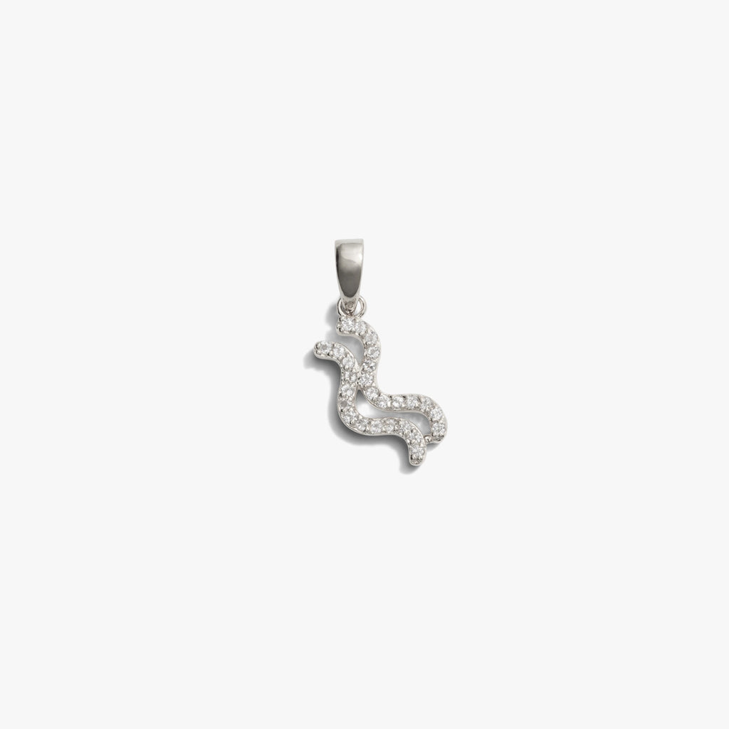 Awe Inspired Pendants Sterling Silver / Aquarius / Mini Zodiac Gemstone Amulet
