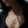 Awe Inspired Pendants Sterling Silver Black Mother of Pearl Goddess Halo