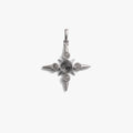 Awe Inspired Pendants Sterling Silver / Black Rutilated Quartz Maltese Cross Pendant
