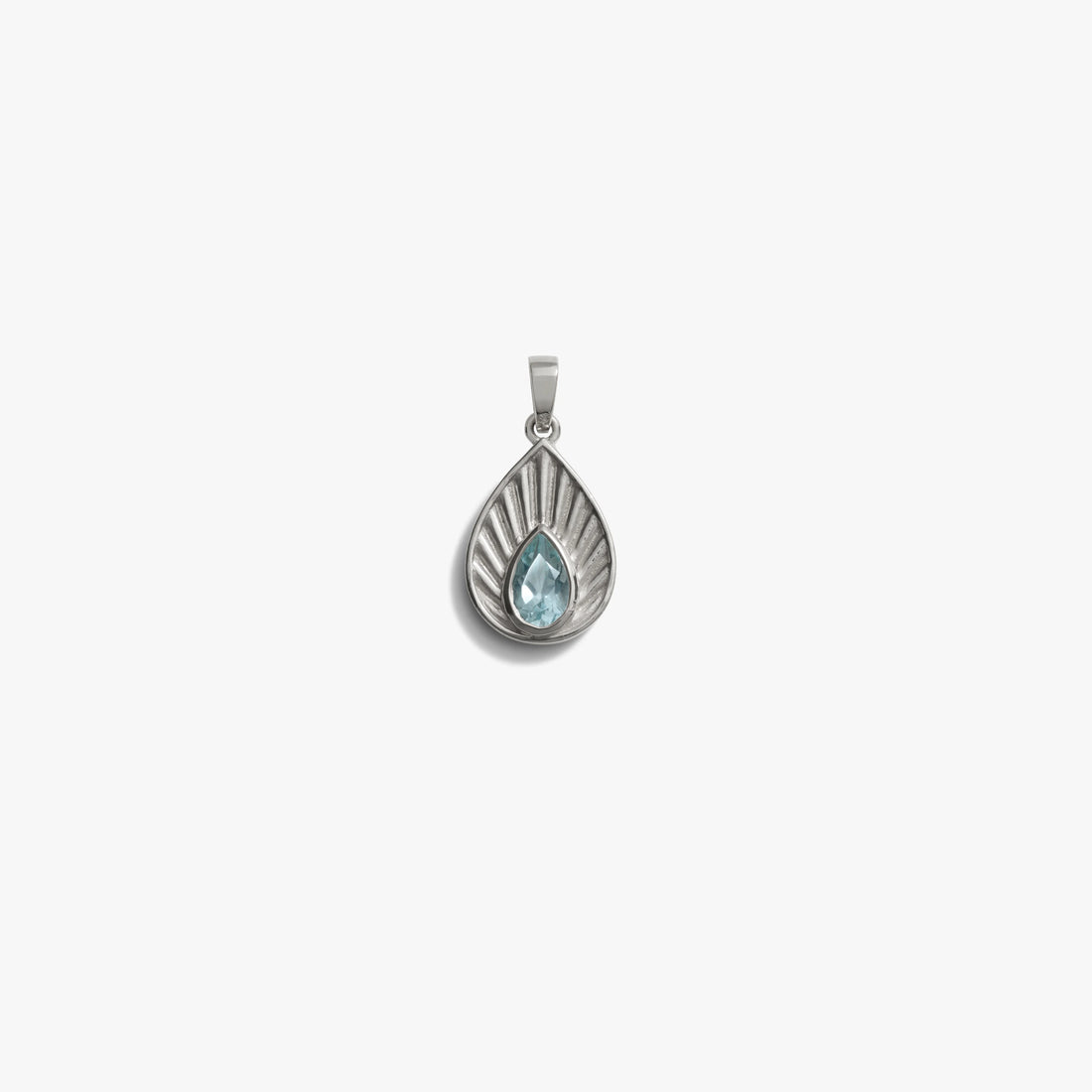 Awe Inspired Pendants Sterling Silver / Blue Swiss Topaz Aura Pendant