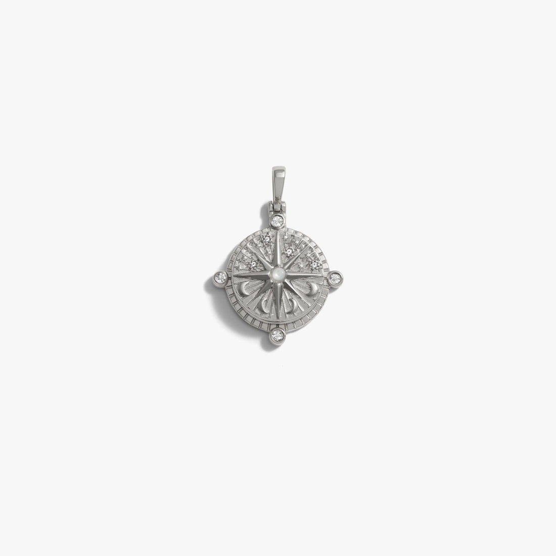 Awe Inspired Pendants Sterling Silver Compass Locket