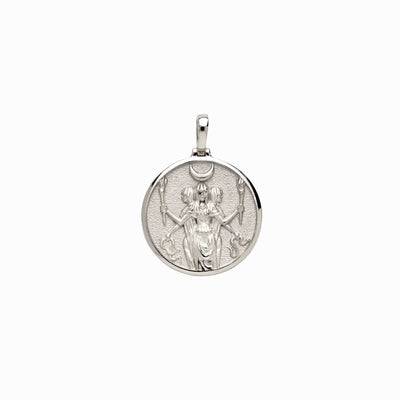 Awe Inspired Pendants Sterling Silver / Hecate Greek Goddess Coin Pendant