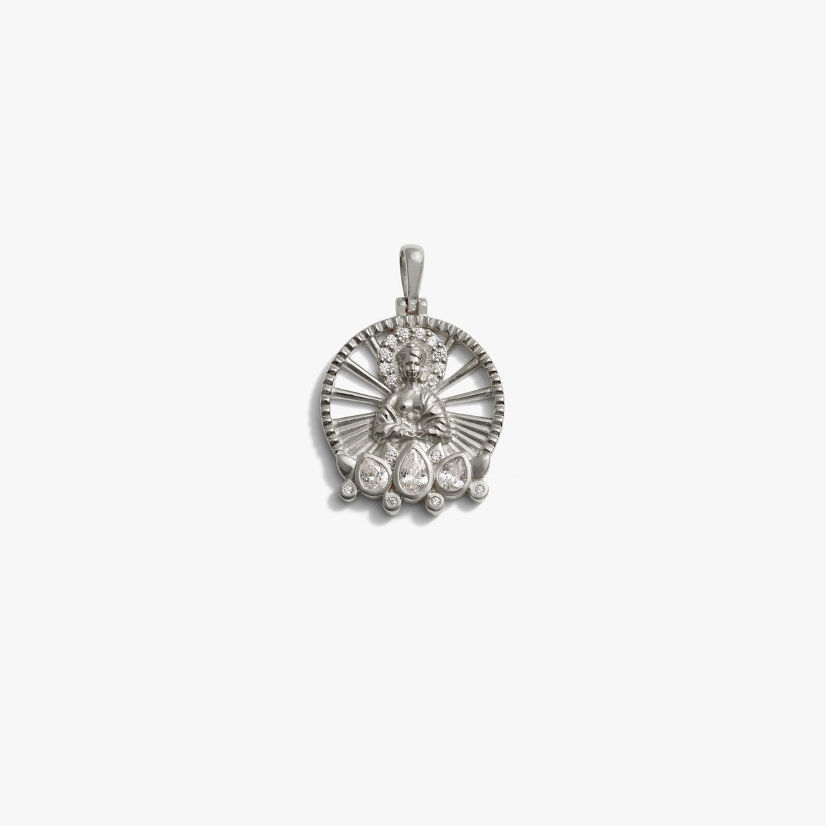 Awe Inspired Pendants Sterling Silver Lady Buddha Pendant