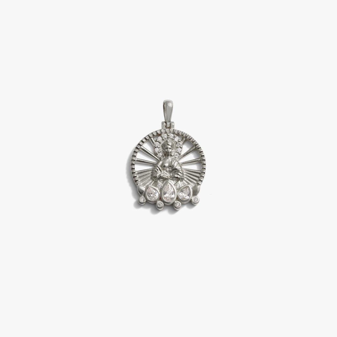 Awe Inspired Pendants Sterling Silver Lady Buddha Pendant