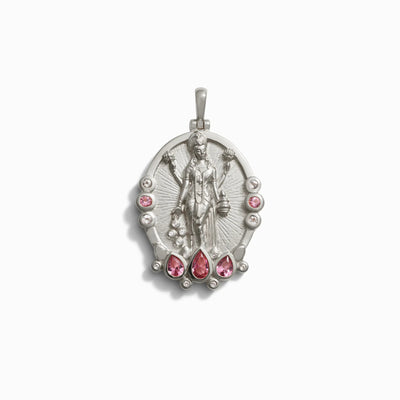 Awe Inspired Pendants Sterling Silver Lakshmi Goddess Pendant