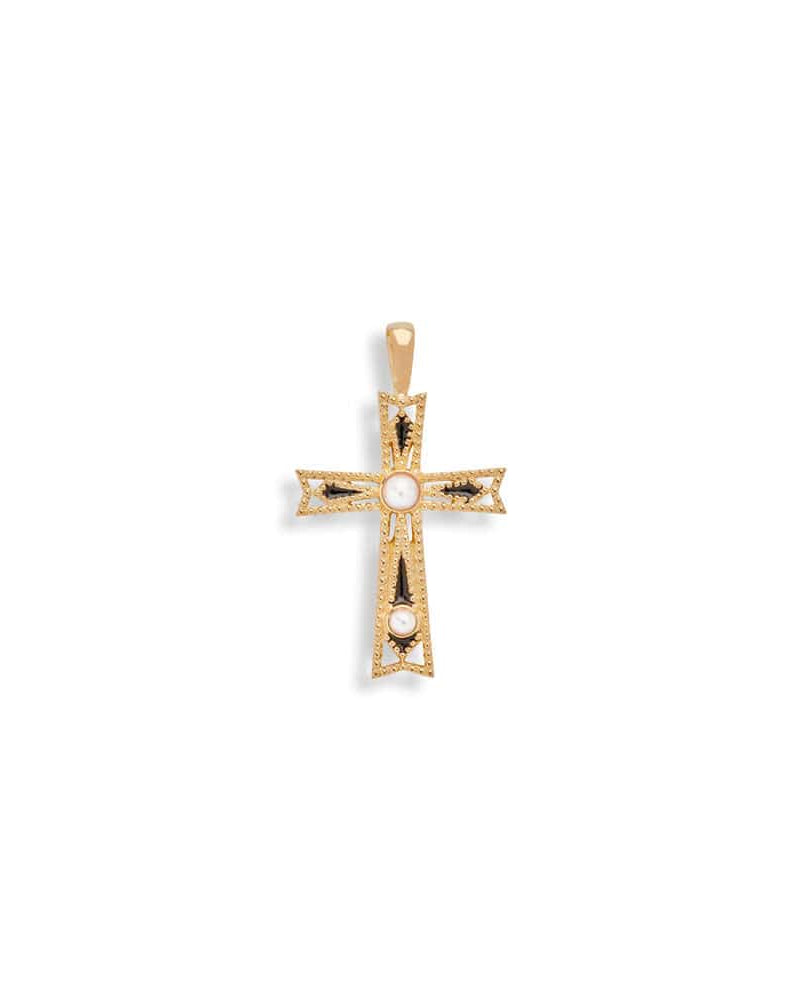 Awe Inspired Pendants Sterling Silver / Large Enamel Cross Amulet