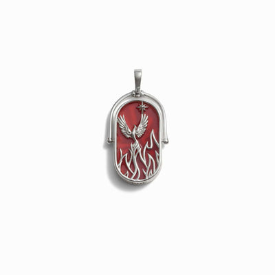 Awe Inspired Pendants Sterling Silver / Large Fire Element Amulet