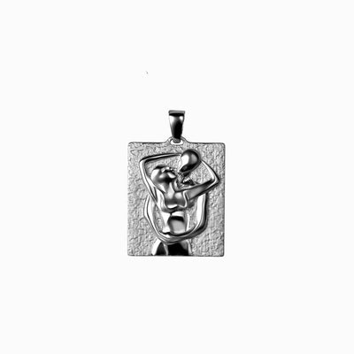 Awe Inspired Pendants Sterling Silver / Les Amoureux- "The Lovers" Embrace Tablet