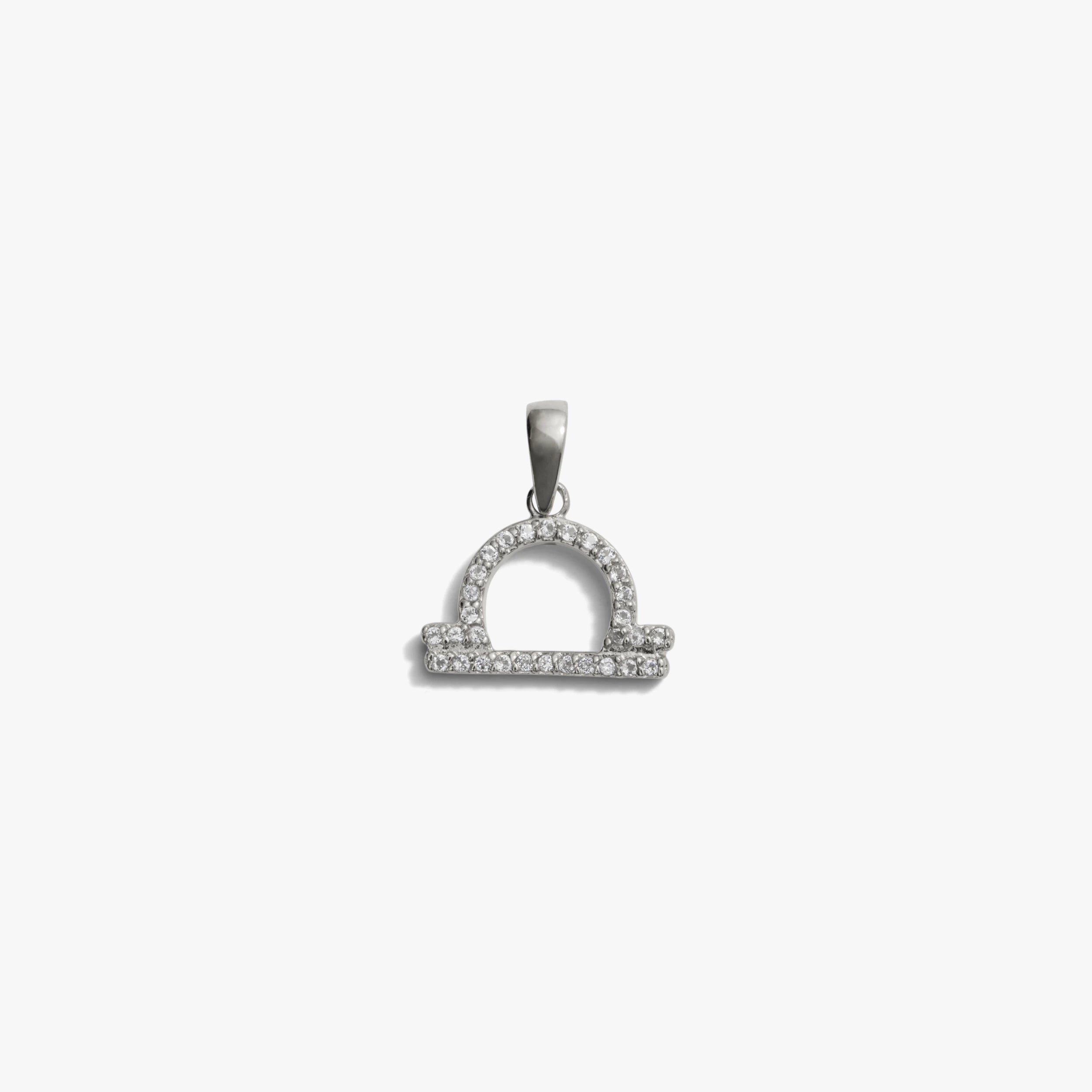 Awe Inspired Pendants Sterling Silver / Libra / Mini Zodiac Gemstone Amulet