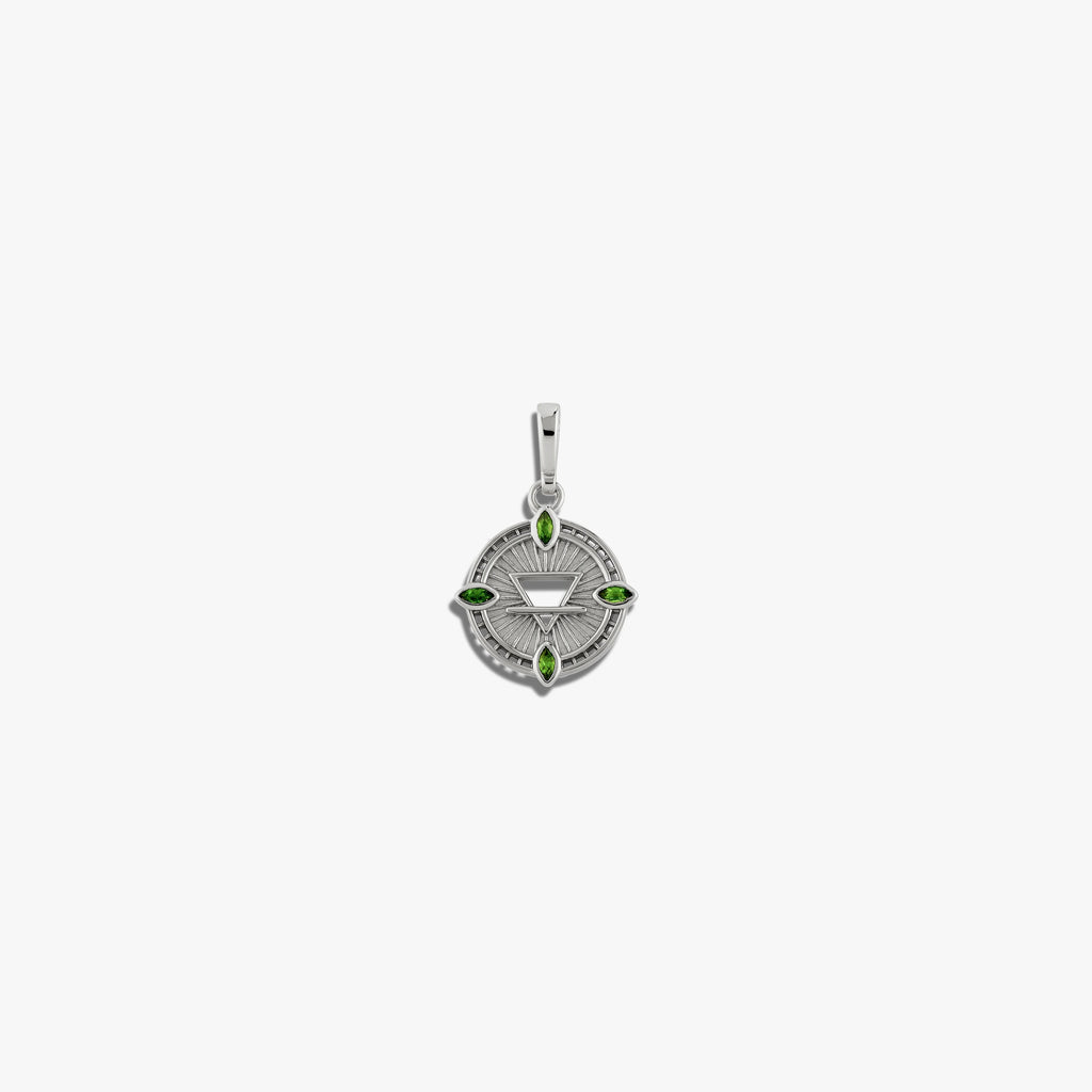 Awe Inspired Pendants Sterling Silver Mini Element Amulet Earth