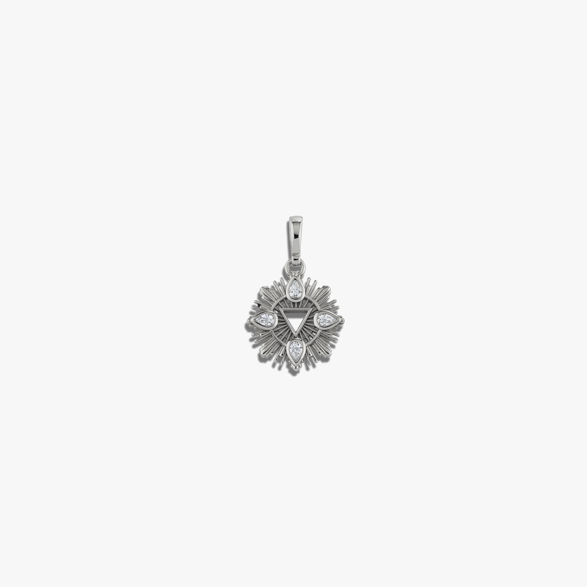 Awe Inspired Pendants Sterling Silver Mini Element Amulet Water