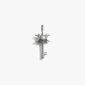 Awe Inspired Pendants Sterling Silver Mini Triple Moon Key Amulet