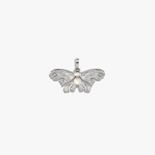Awe Inspired Pendants Sterling Silver Moonstone Moth Pendant