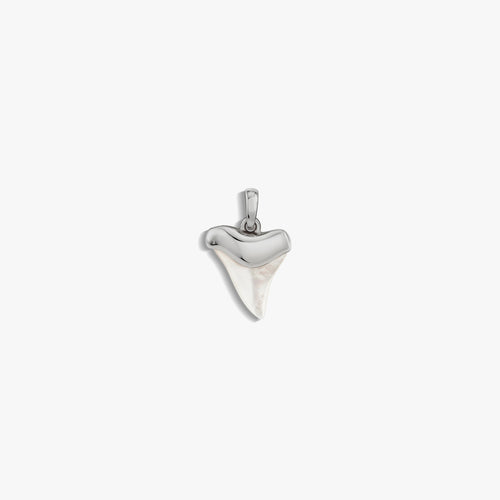 Awe Inspired Pendants Sterling Silver / Mother of Pearl Shark Tooth Amulet