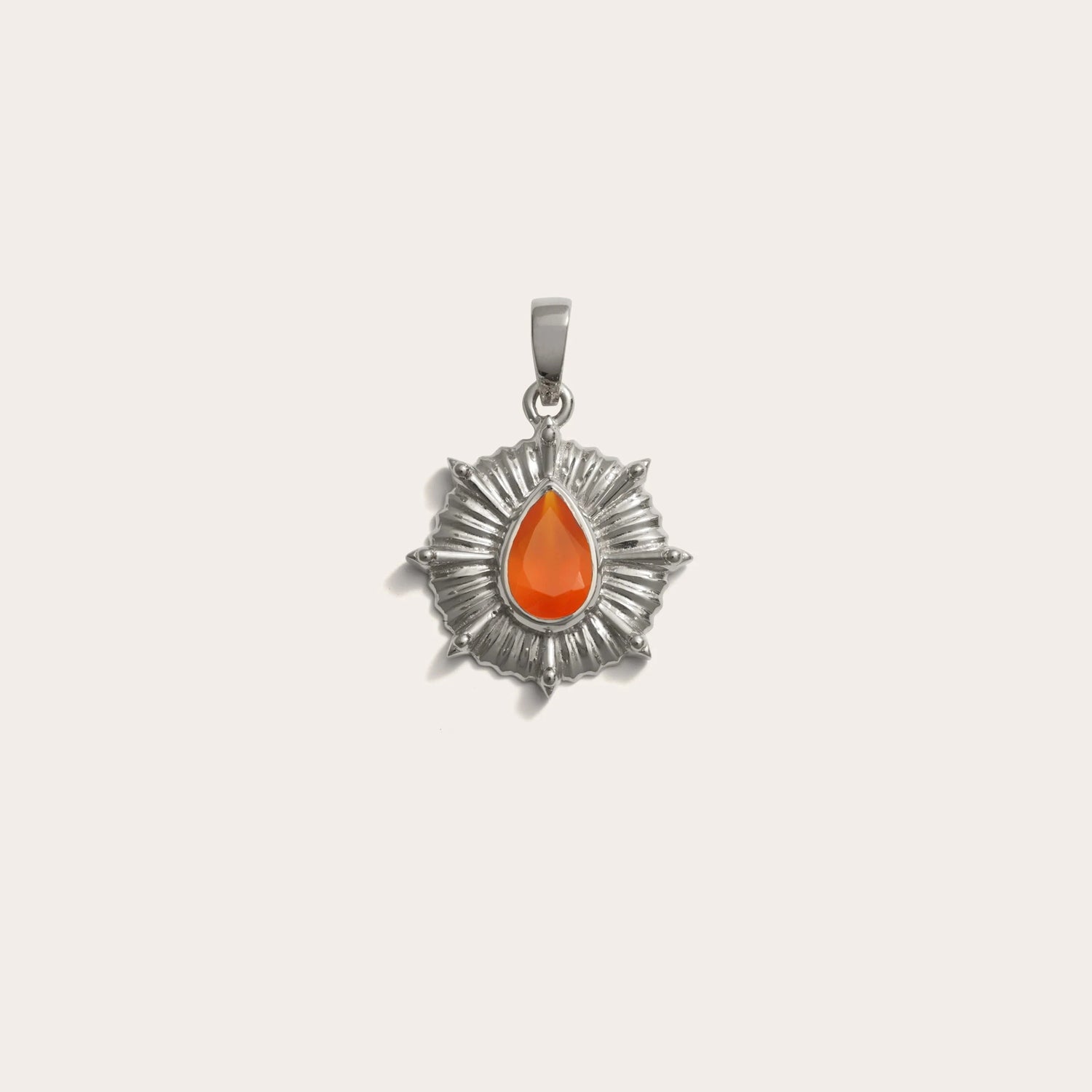 Awe Inspired Pendants Sterling Silver / Orange Onyx Orange Onyx Aura Pendant