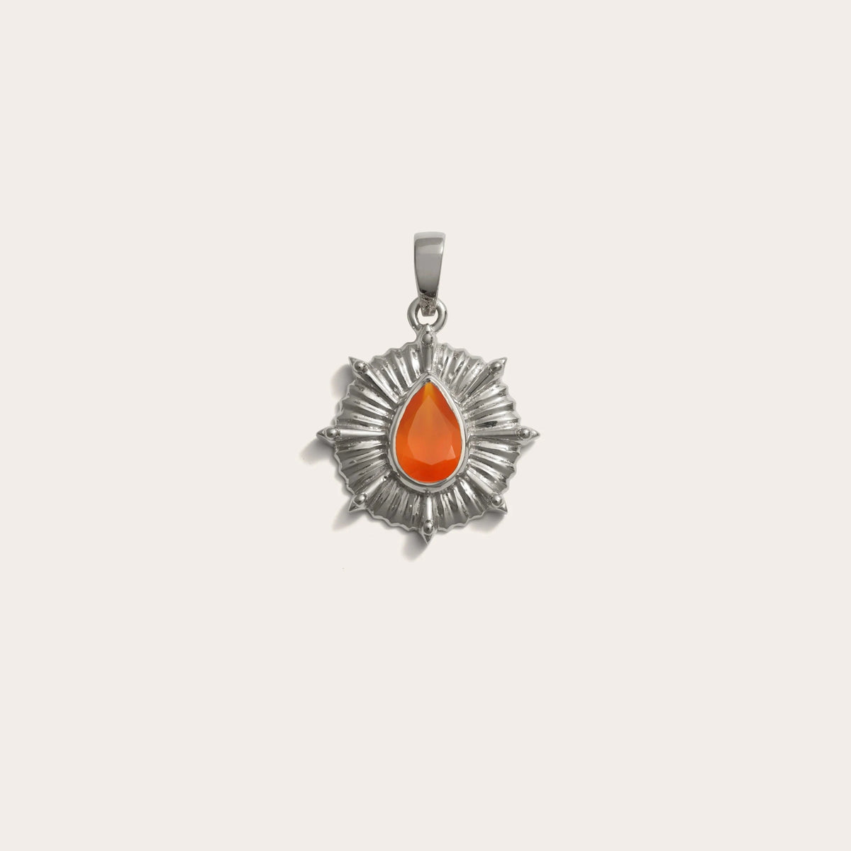 Awe Inspired Pendants Sterling Silver / Orange Onyx Orange Onyx Aura Pendant