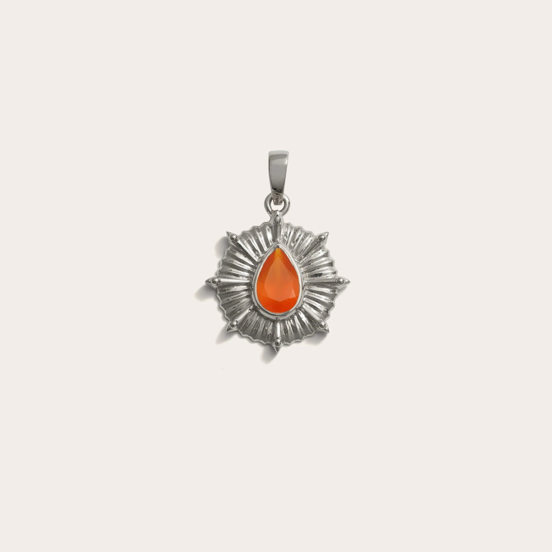 Awe Inspired Pendants Sterling Silver / Orange Onyx Orange Onyx Aura Pendant