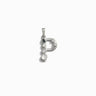 Awe Inspired's Gemstone Initial Pendant is a standout piece of personalized jewelry, featuring bezel-set gemstones on a silver pendant shaped like the letter "P.