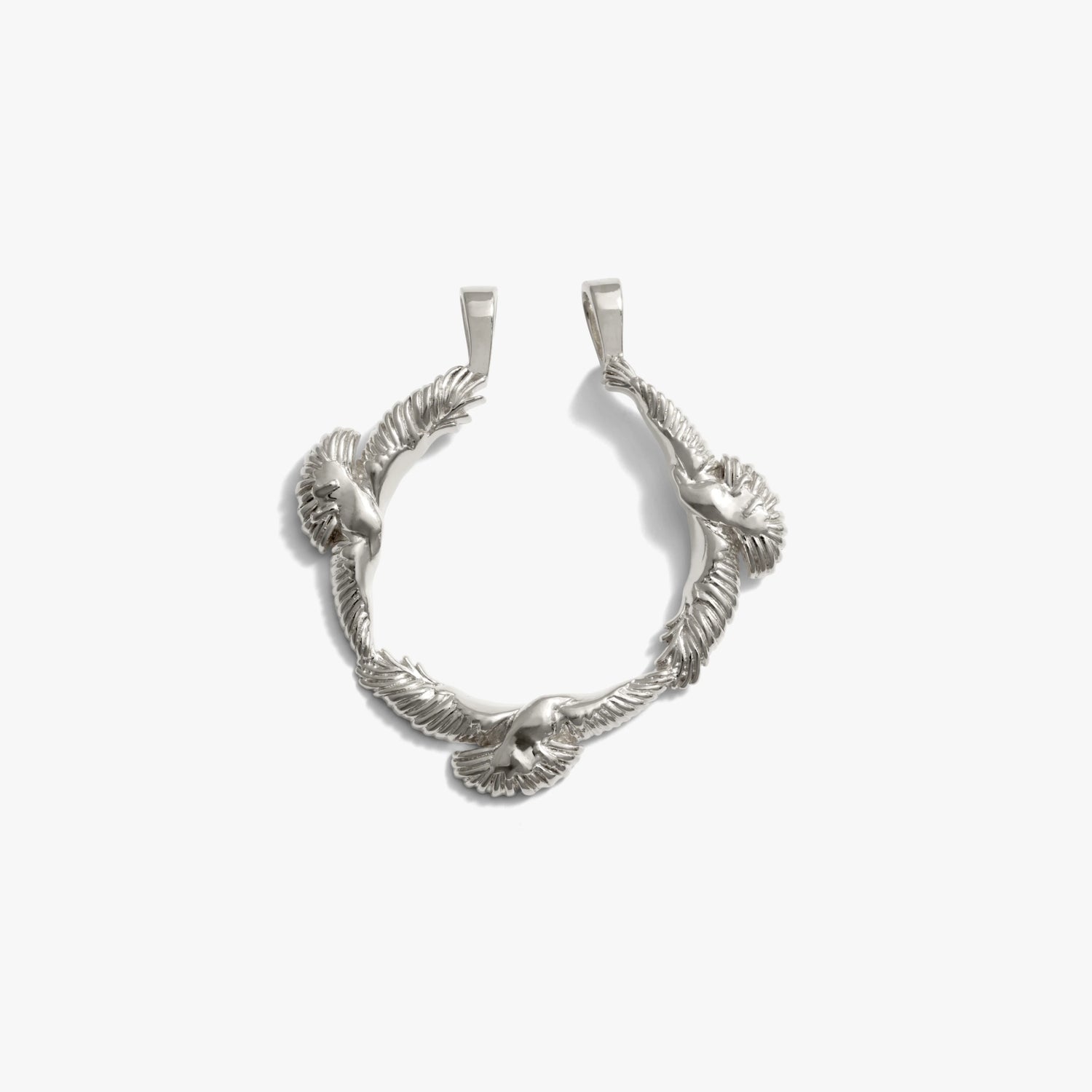 Awe Inspired Pendants Sterling Silver Raven Halo