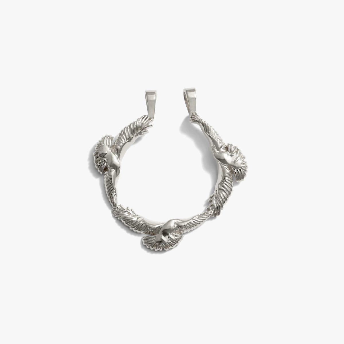 Awe Inspired Pendants Sterling Silver Raven Halo