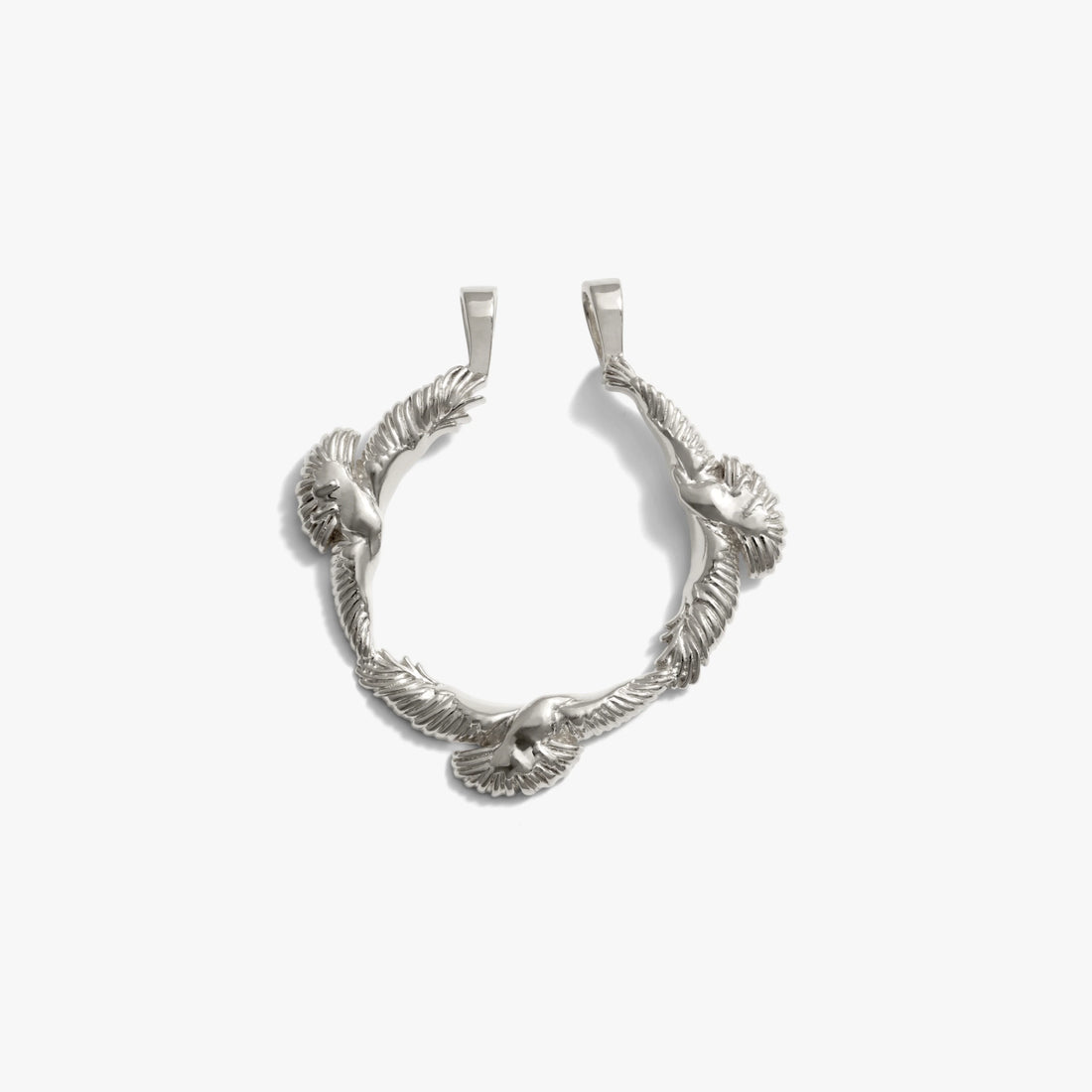 Awe Inspired Pendants Sterling Silver Raven Halo