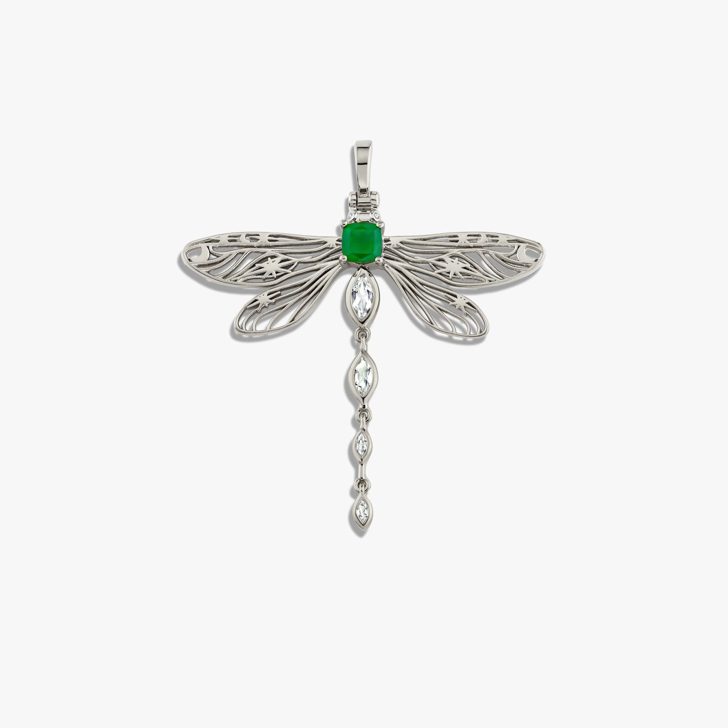 Awe Inspired Pendants Sterling Silver Secret Forest Dragonfly Pendant