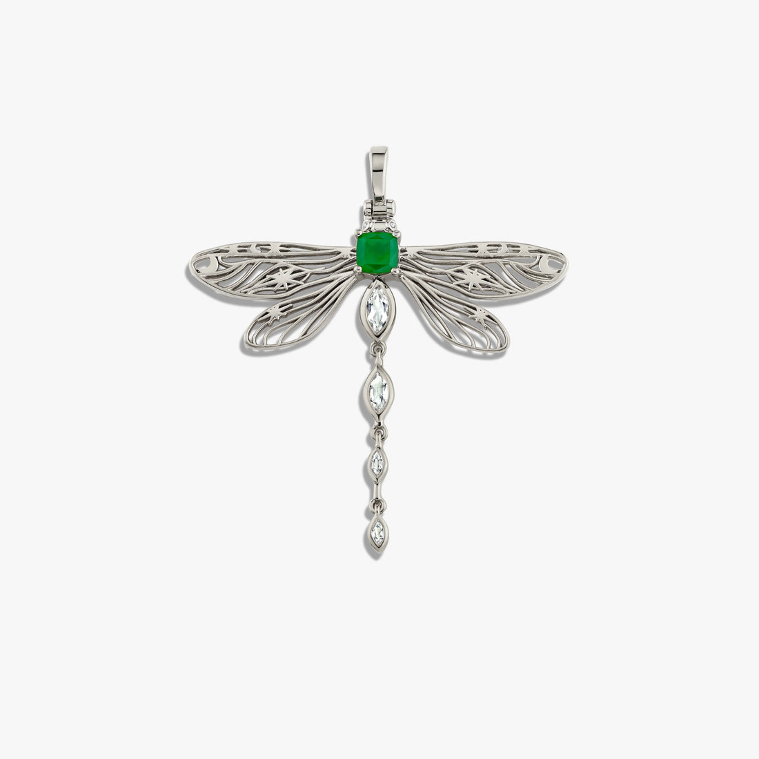 Awe Inspired Pendants Sterling Silver Secret Forest Dragonfly Pendant